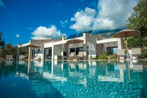 Villa Arte luxury kefalonian villa wide shot