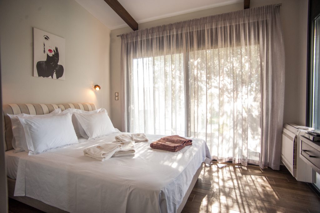 Villa Carisma double bedroom with garden views, Kefalonia