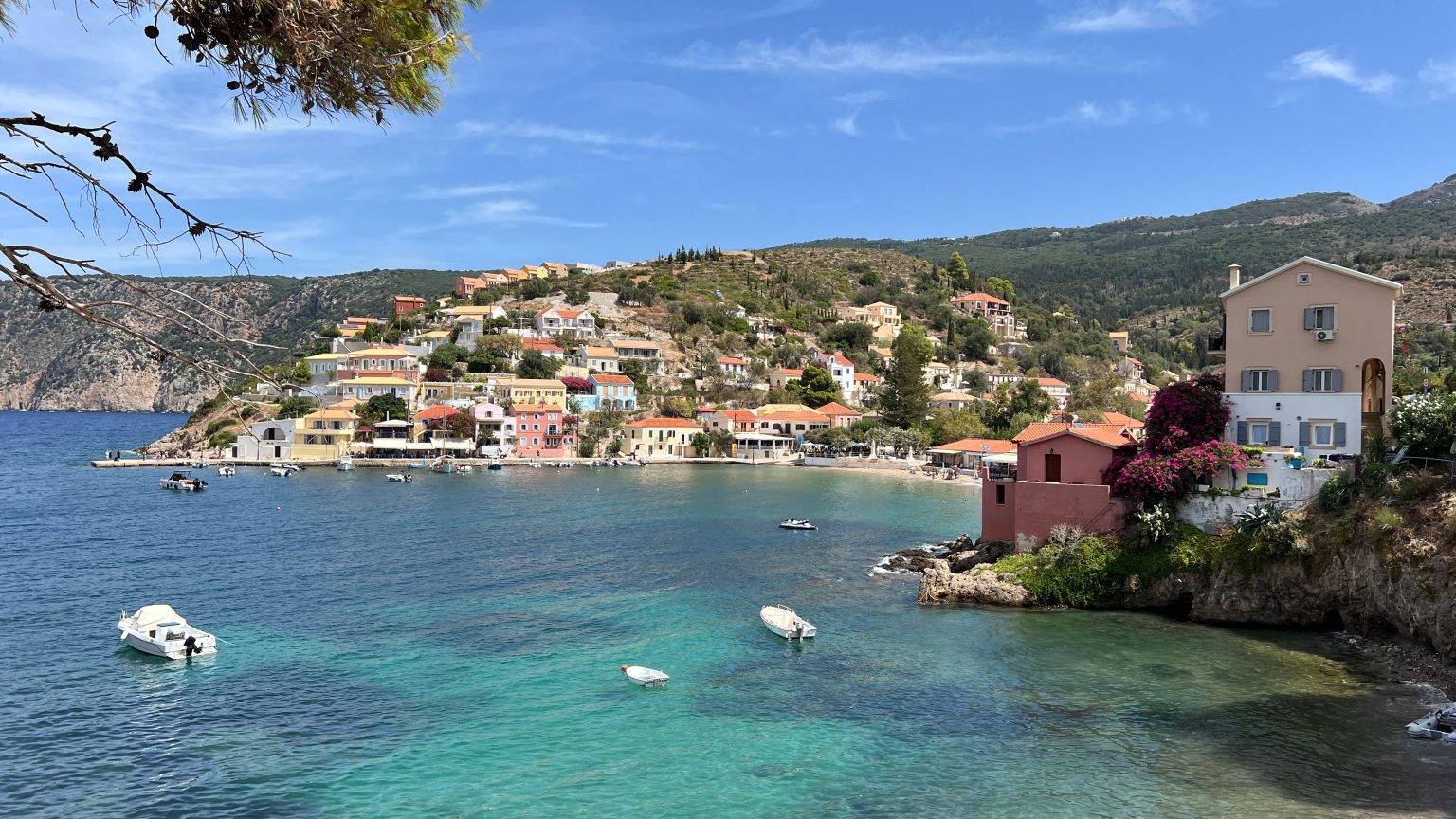 Kefalonia coastline near Vlachata and Mousata